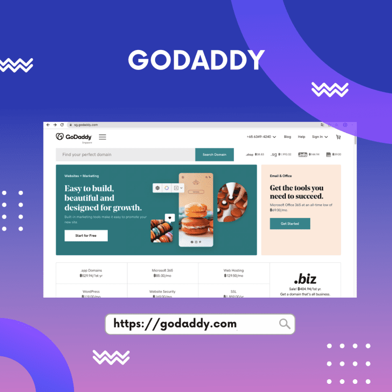 สร้างเว็บไซต์เอง-ฟรี-เครื่องมือสร้างเว็บไซต์-สำหรับทำธุรกิจ-godaddy