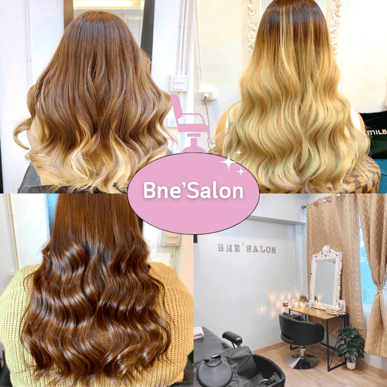 ร้านทำผม-ทำผม-ทำสีผม-ดัดผม-ผมสีเทา-ผมสีบลอนด์-สีย้อมผม-Bne'salon